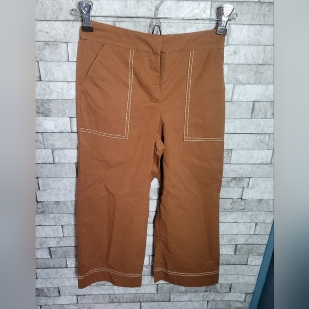 Zara Girls Collection NWT brown wide leg crop‎ pants